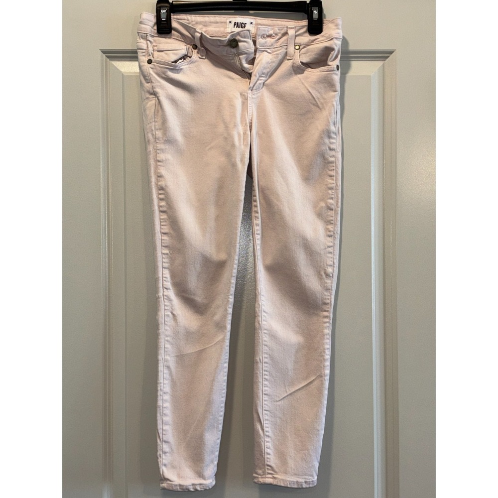 Paige Jeans Womens 26 Blush‎ Pink Light Wash Denim Cotton Skinny Leg Streetwear